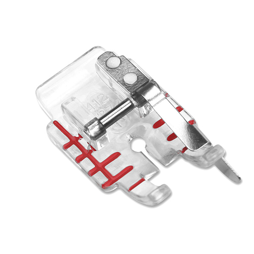 Snap On Clear Plastic 1/4 inch Quilting Presser Foot with Guide for Husqvarna Viking Sewing Machine - 4129274-45